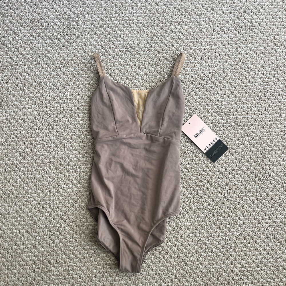 NWT NIKOLAY Charlotte leotard XS coffee